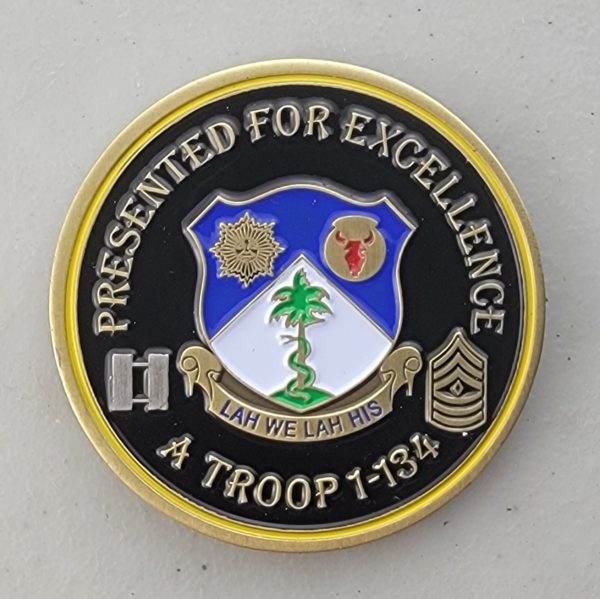 RECON - A TROOP 1-134 - Challenge Coin - Image 2