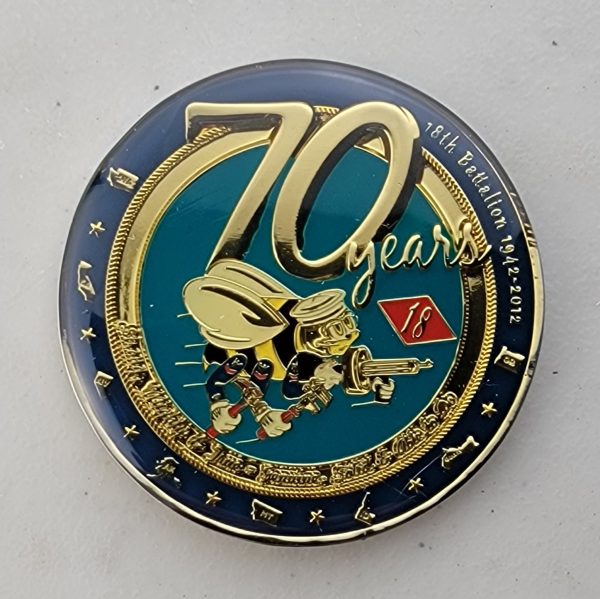 US NAVAL MOBILE CONTRUCTION BATTALION - Challenge Coin - Image 2