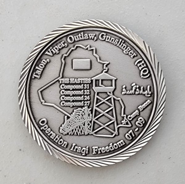 Echo Btry 1st Bn 145th FA - Gunslingers - Challenge Coin - Image 2