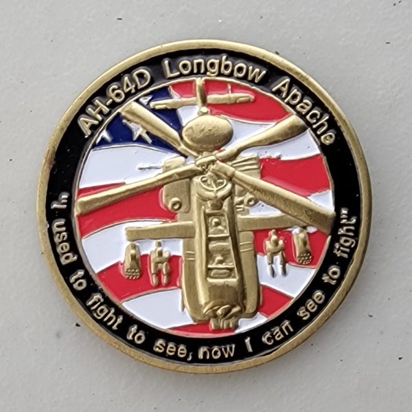 AH-64D LONGBOW APACHE - ARROWHEAD - Challenge Coin