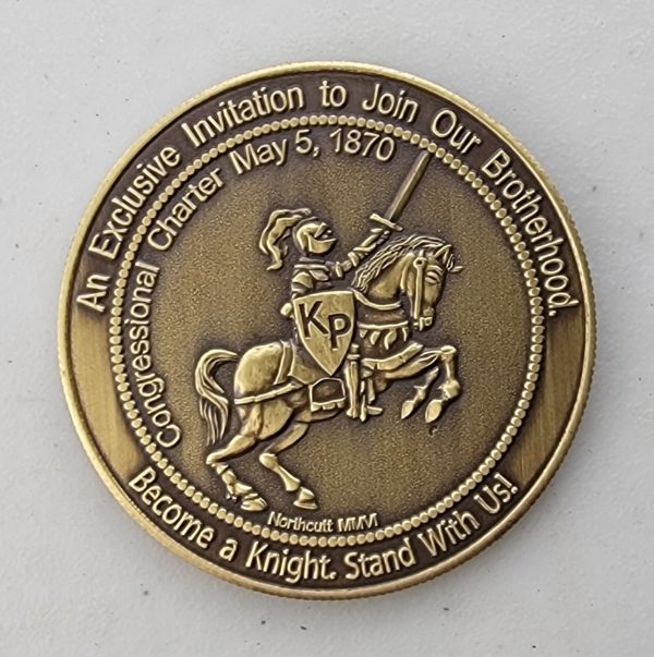 KNIGHTS OF PYTHIAS - GRAND LODGE TEXAS - ANTIQUE BRONZE - Challenge Coin - Image 2