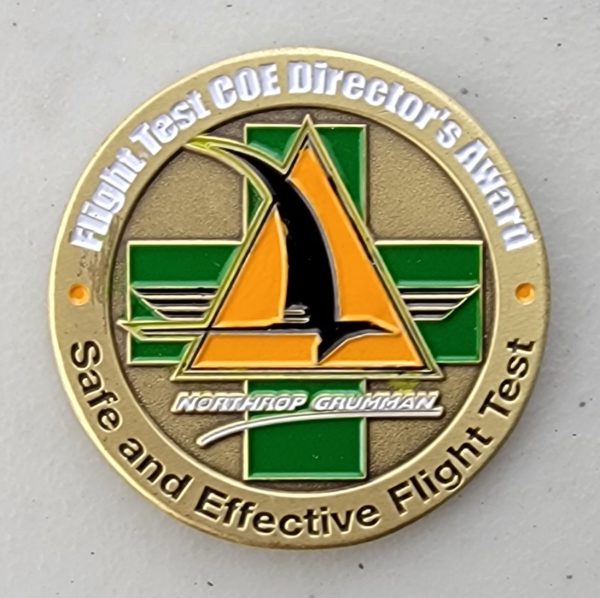 N-UCAS FLIGHT TEST TEAM - GRAY - Challenge Coin - Image 2