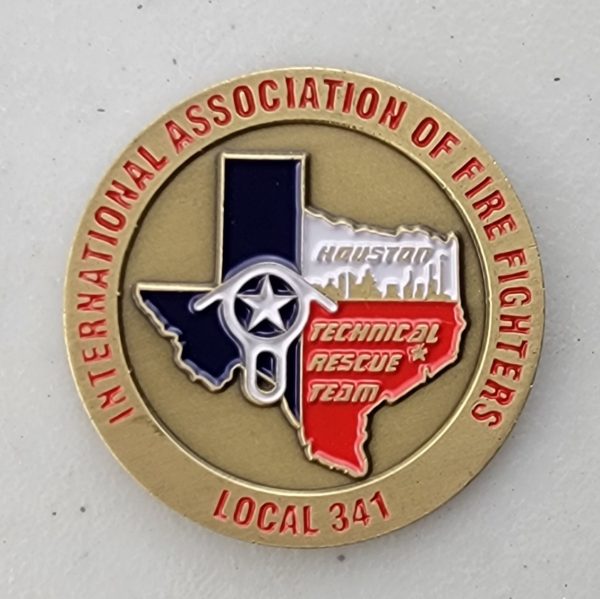 HOUSTON FIRE DEPT - LOCAL 341 - Challenge Coin - Image 2