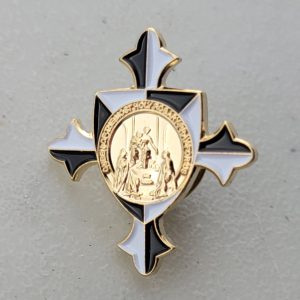 QUEEN OF THE MOST HOLY ROSARY - PRAY FOR US - Lapel Pin