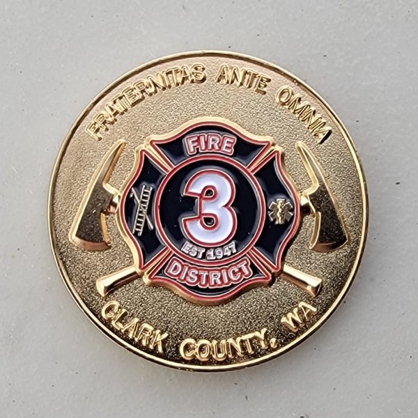 CLARK COUNTY, WA - FIRE DISTRICT - Challenge Coin - Image 2