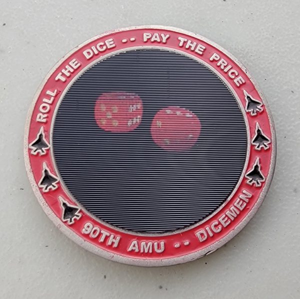 90TH AMU - DICEMEN - LENTICULAR - Challenge Coin - Image 3
