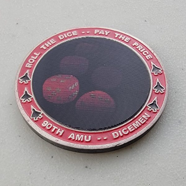 90TH AMU - DICEMEN - LENTICULAR - Challenge Coin - Image 5