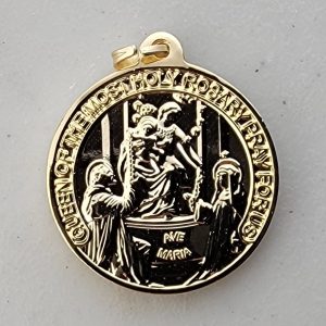 QUEEN OF THE MOST HOLY RASARY PRAY FOR US - Pendant