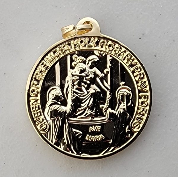 QUEEN OF THE MOST HOLY RASARY PRAY FOR US - Pendant