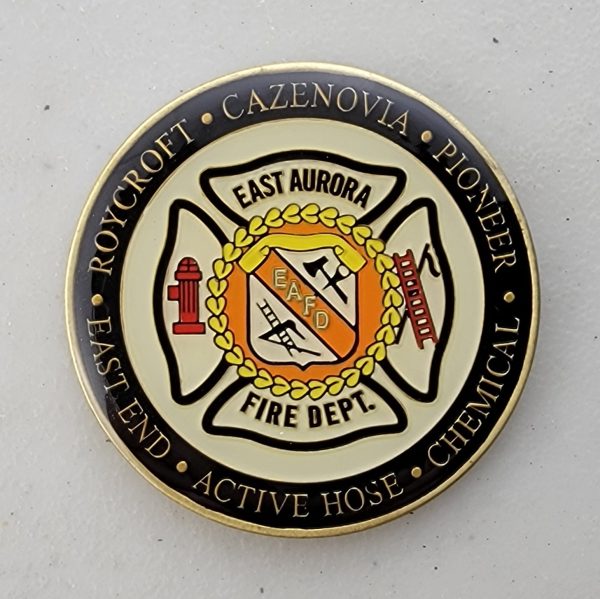 EAST AURORA FIRE DEPT - CHEMICAL ENGINE COMPANY - Challenge Coin - Image 2