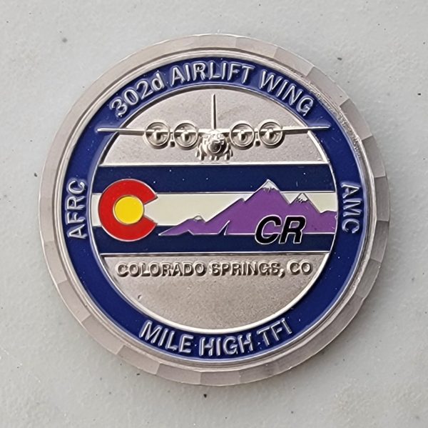 302d AIRLIFT WING - COMMAND CHIEF - Challenge Coin - Image 2