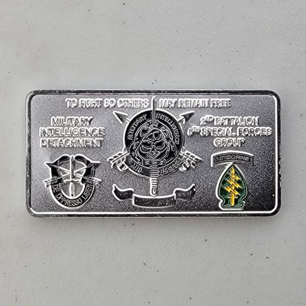 2D BATTALION 6TH SPECIAL FORCES GROUP - SHINY SILVER - Challenge Coin