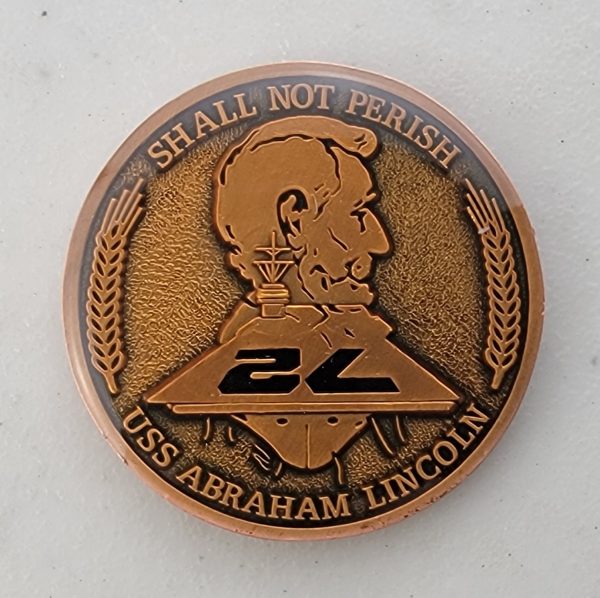 USS ABRAHAM LINCOLN - w/ EPOXY - Challenge Coin