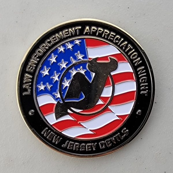 NJ DEVILS - LAW ENFORCEMENT APPRECIATION - Challenge Coin - Image 2