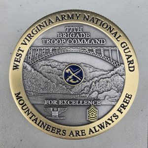 WEST VIRGNIA ARMY NATIONAL GUARD - ANTIQUE - Challenge Coin