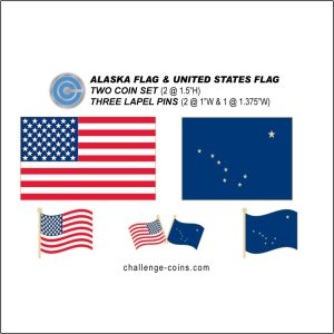 ALASKA - Challenge Coins & Lapel Pins Set