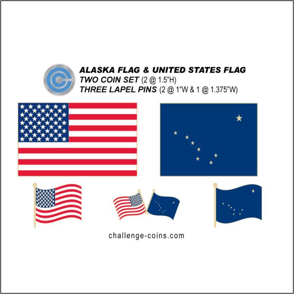 ALASKA - Challenge Coins & Lapel Pins Set
