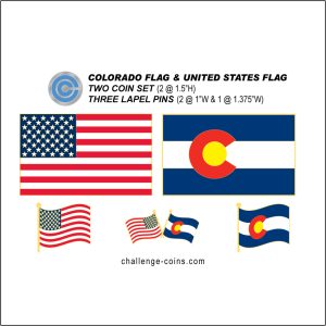 COLORADO - Challenge Coins & Lapel Pins Set