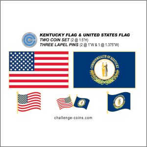 KENTUCKY - Challenge Coins & Lapel Pins Set
