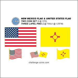 NEW MEXICO - Challenge Coins & Lapel Pins Set