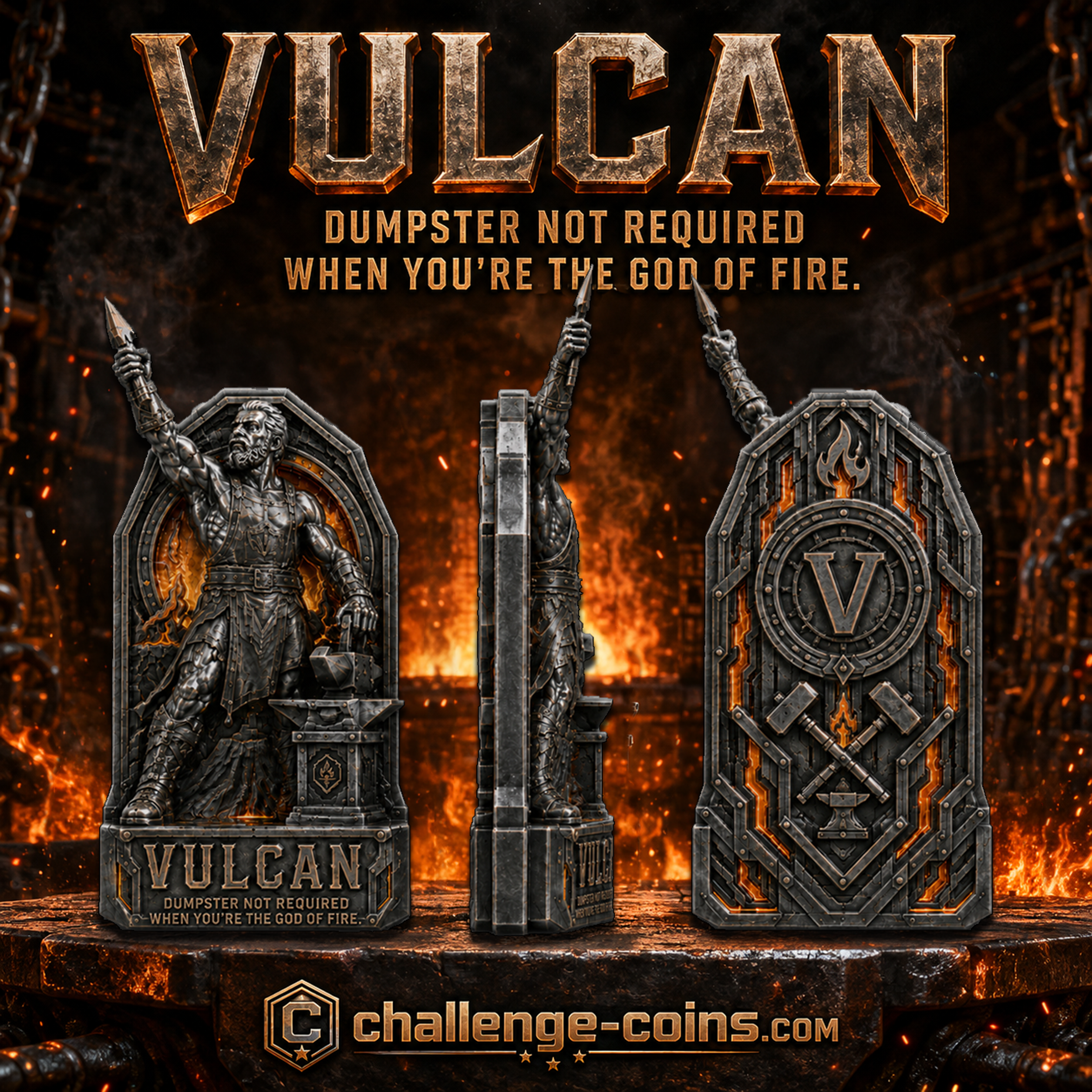 VULCAN - DUMPSTER NOT REQUIRED - Challenge Coin